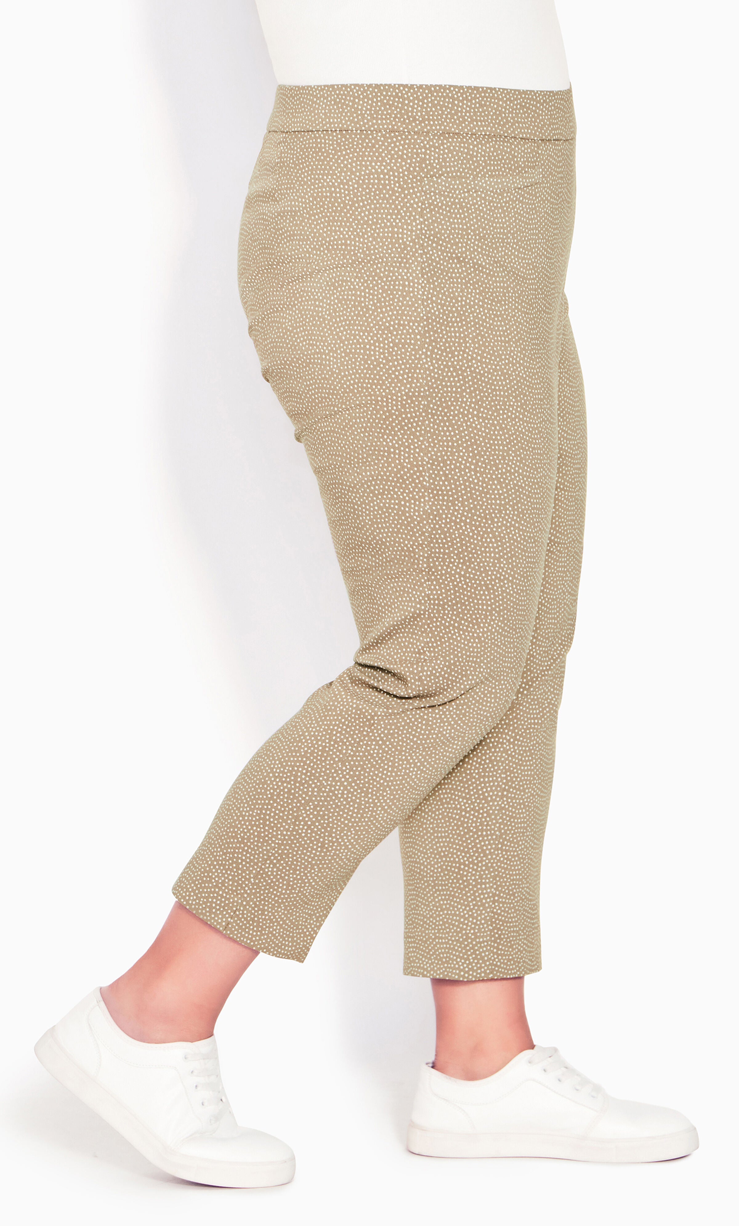 Super Stretch Crop Pant - taupe spot, , alternate image number 4