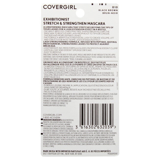 Exhibitionist Strengthen Mascara - 810 Black Brown by CoverGirl for Women - 0.3 oz Mascara, See Description, alternate image number 1