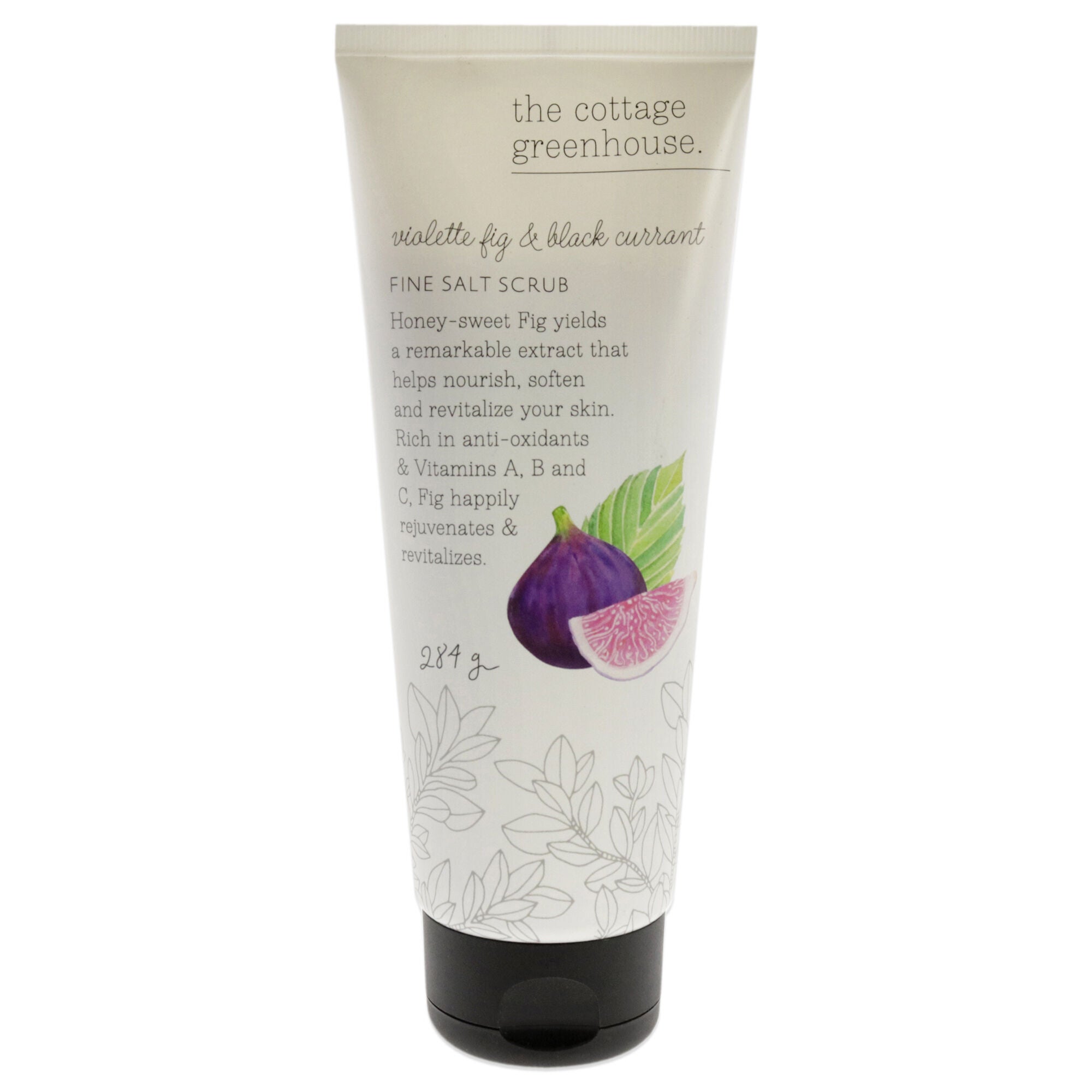 Fine Salt Scrub - Violette Fig and Black Currant by The Cottage Greenhouse for Unisex - 10 oz Scrub, See Description, hi-res image number 0