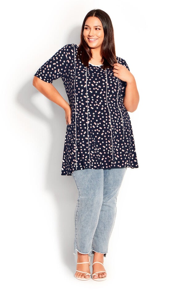 Panel Print Tunic - mono spot, , alternate image number 2