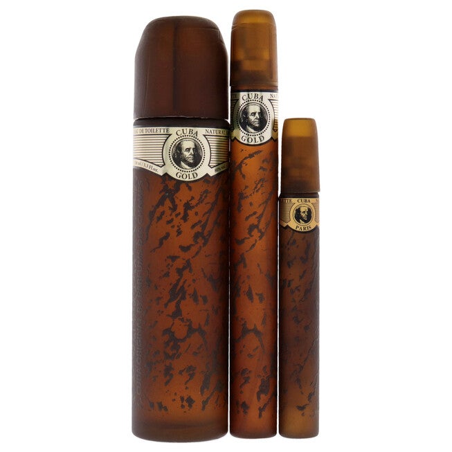 Cuba Gold by Cuba for Men - 3 Pc Gift Set 3.3oz EDT Spray, 1.17oz EDT Spray, 0.5oz EDT Spray, See Description, alternate image number 3