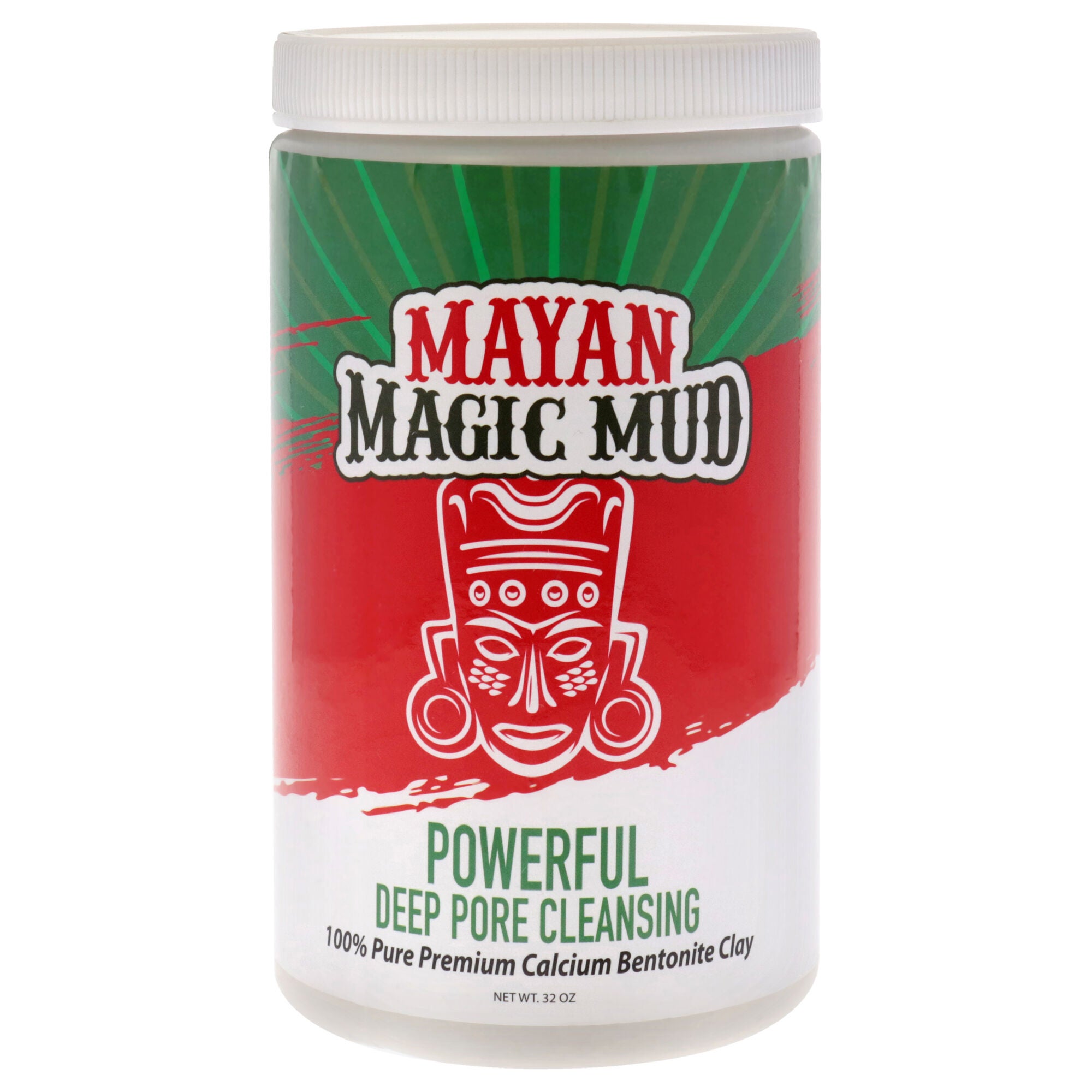 Powerful Deep Pore Cleansing Calcium Bentonite Clay by Mayan Magic Mud for Unisex - 32 oz Cleanser, See Description, hi-res image number 0