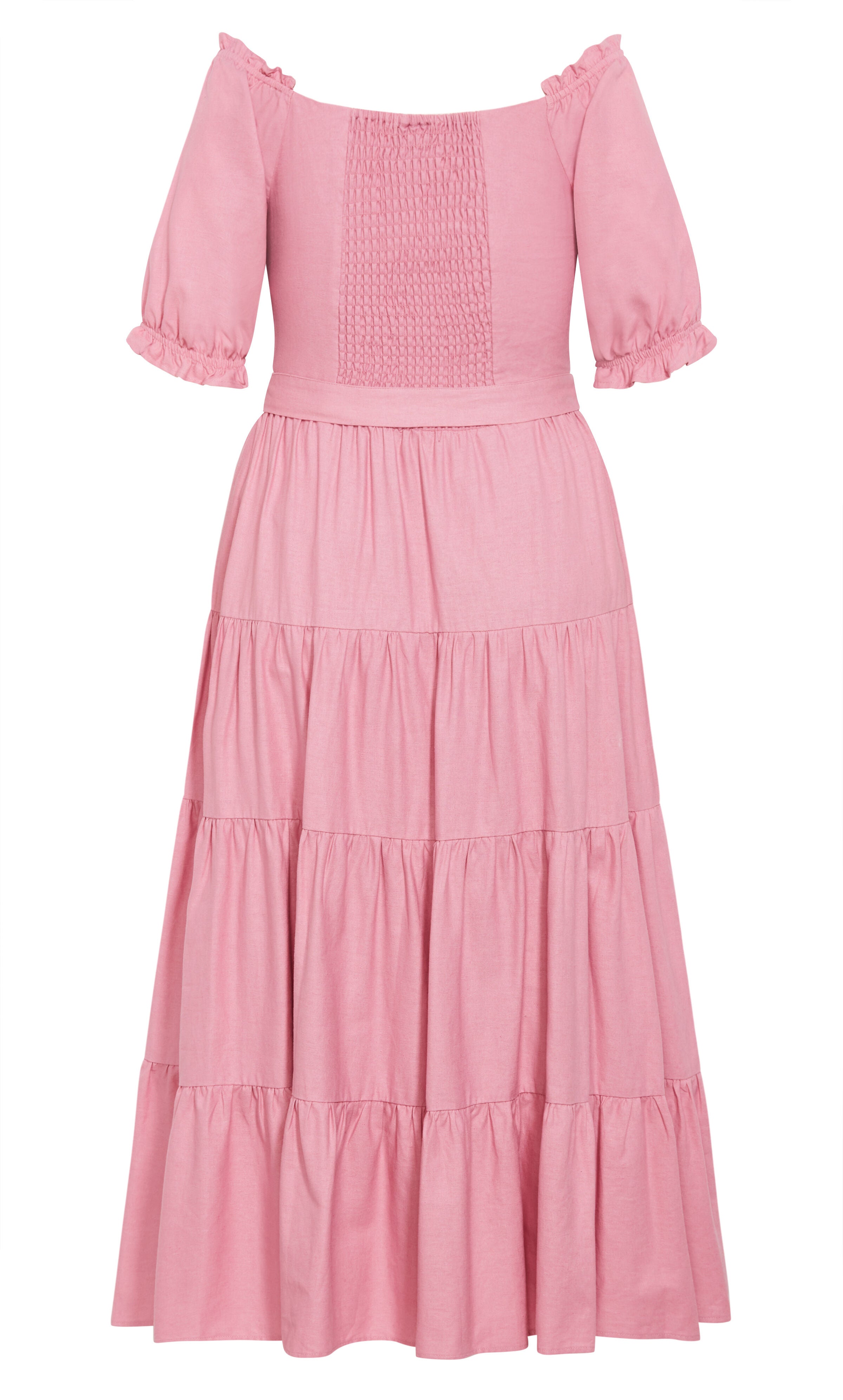 Puff Sleeve Maxi Dress - blush, , alternate image number 4