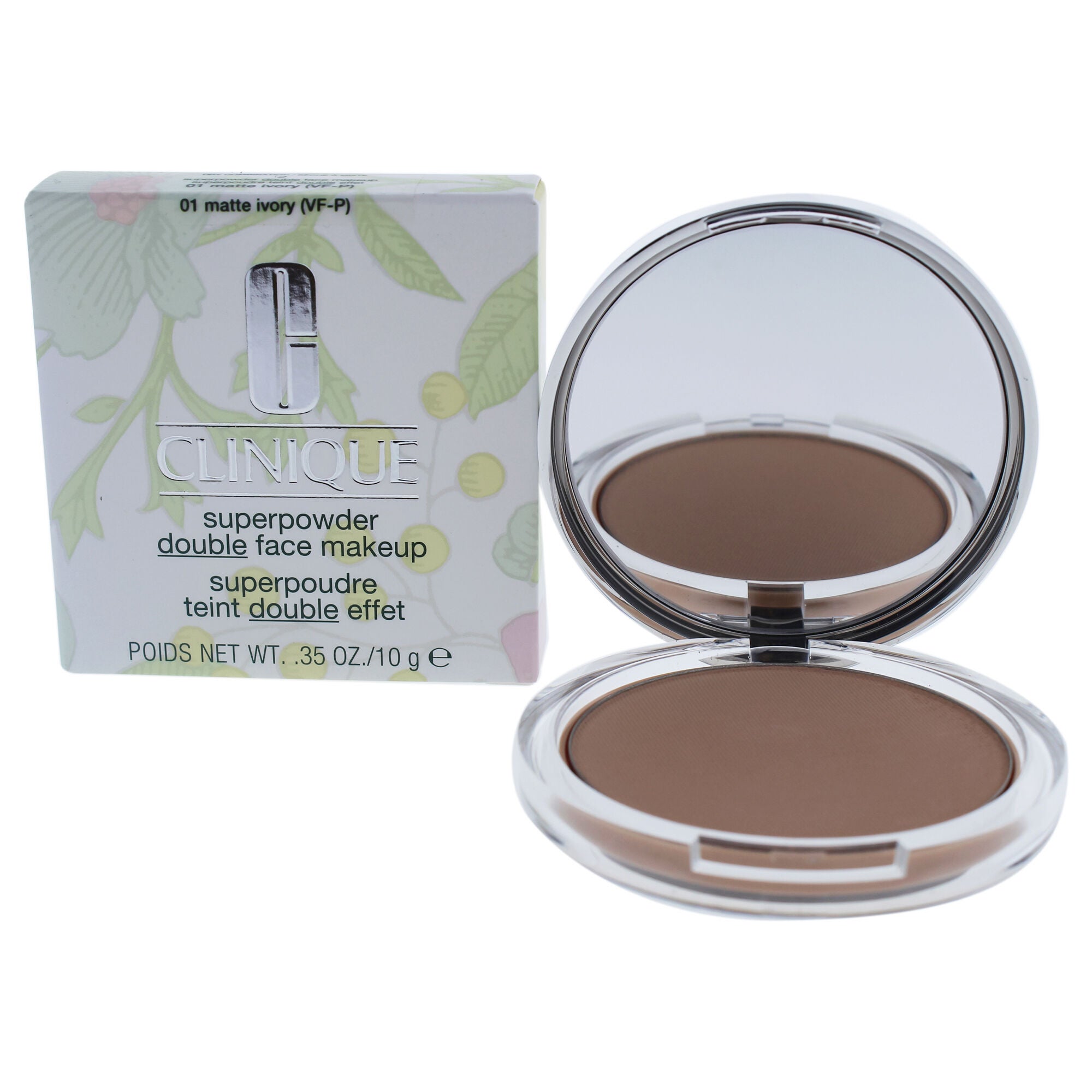 Superpowder Double Face Makeup - 01 Matte Ivory VF-P by Clinique for Women - 0.35 oz Powder, See Description, hi-res image number 0