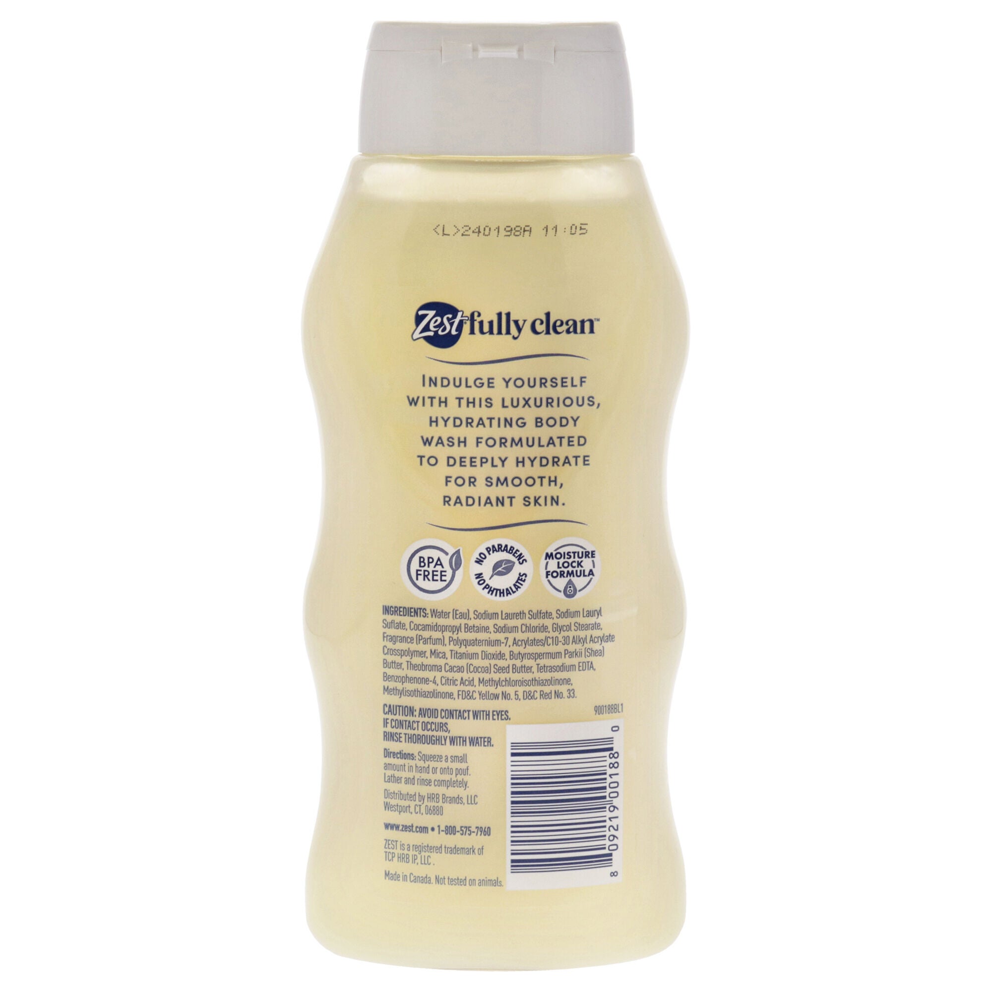 Hydrate and Restore Body Wash - Cocoabutter and Shea by Zest for Women - 18 oz Body Wash, See Description, alternate image number 1