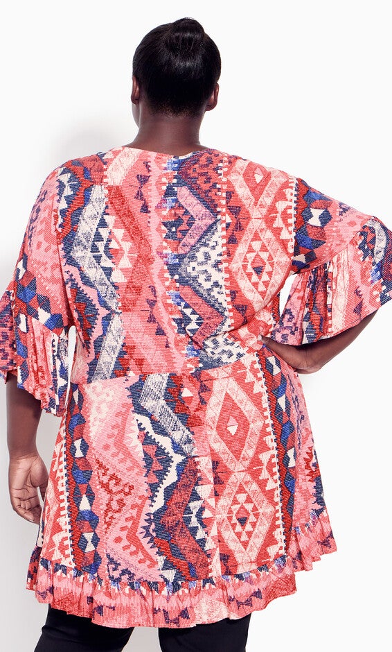 Harper Print Tunic - coral, , alternate image number 2