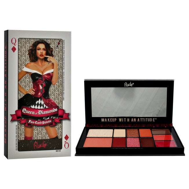 Face Card Palette - Queen of Diamonds by Rude Cosmetics for Women - 0.51 oz Makeup, See Description, alternate image number 1