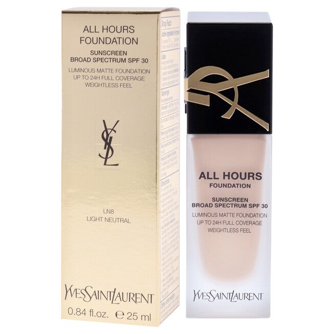 All Hours Foundation SPF 30 - LN8 Light Neutral by Yves Saint Laurent for Women - 0.84 oz Foundation, NA, alternate image number null