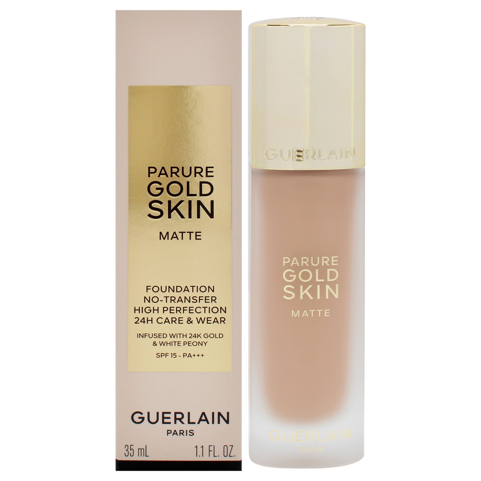 Parure Gold Skin Matte 24H Wear No-Transfer Foundation SPF 15 - 3W Warm by Guerlain for Women - 1.1 oz Foundation, See Description, hi-res image number 0