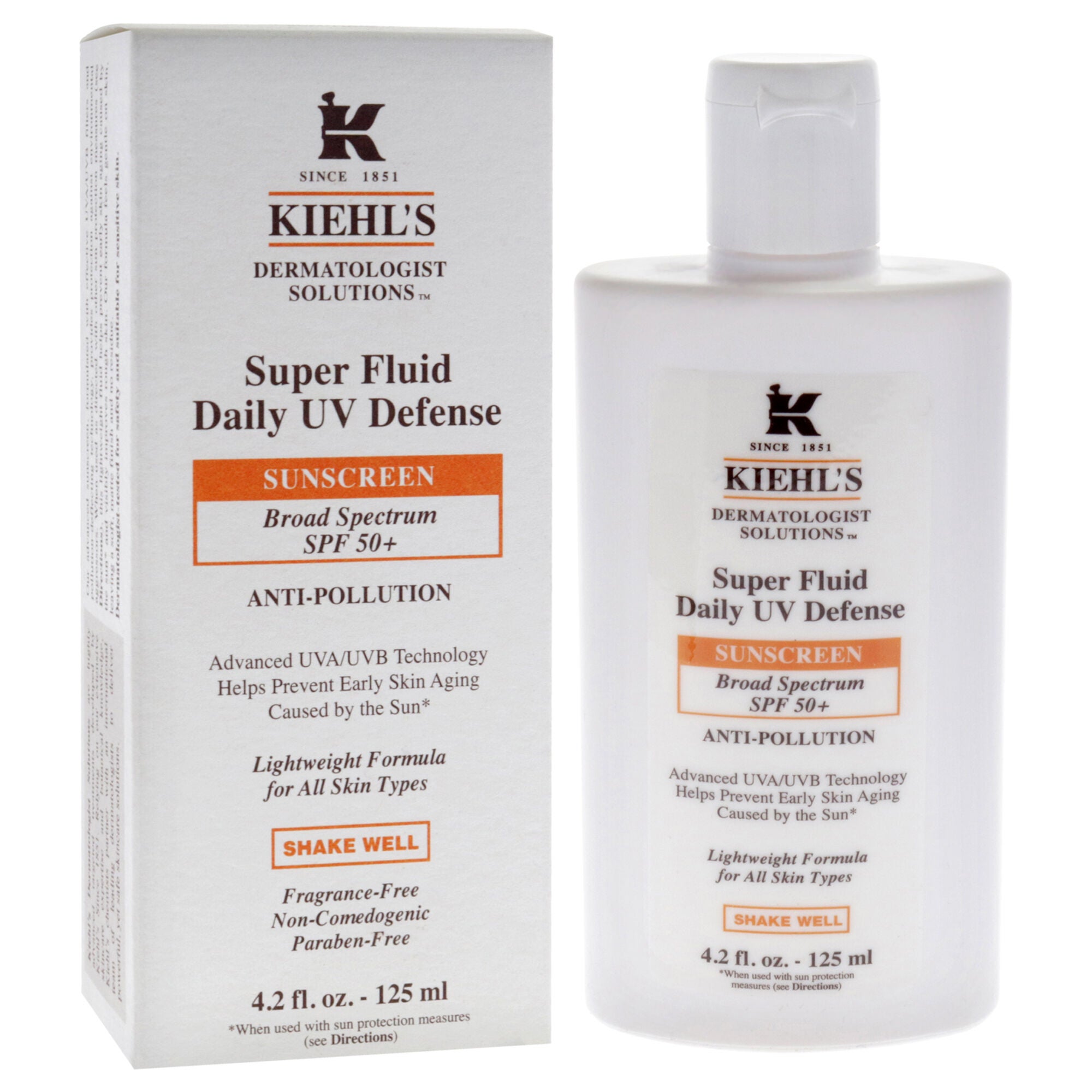 Super Fluid Daily UV Defense SPF 50 Plus by Kiehls for Unisex - 4.2 oz Sunscreen, See Description, alternate image number 2
