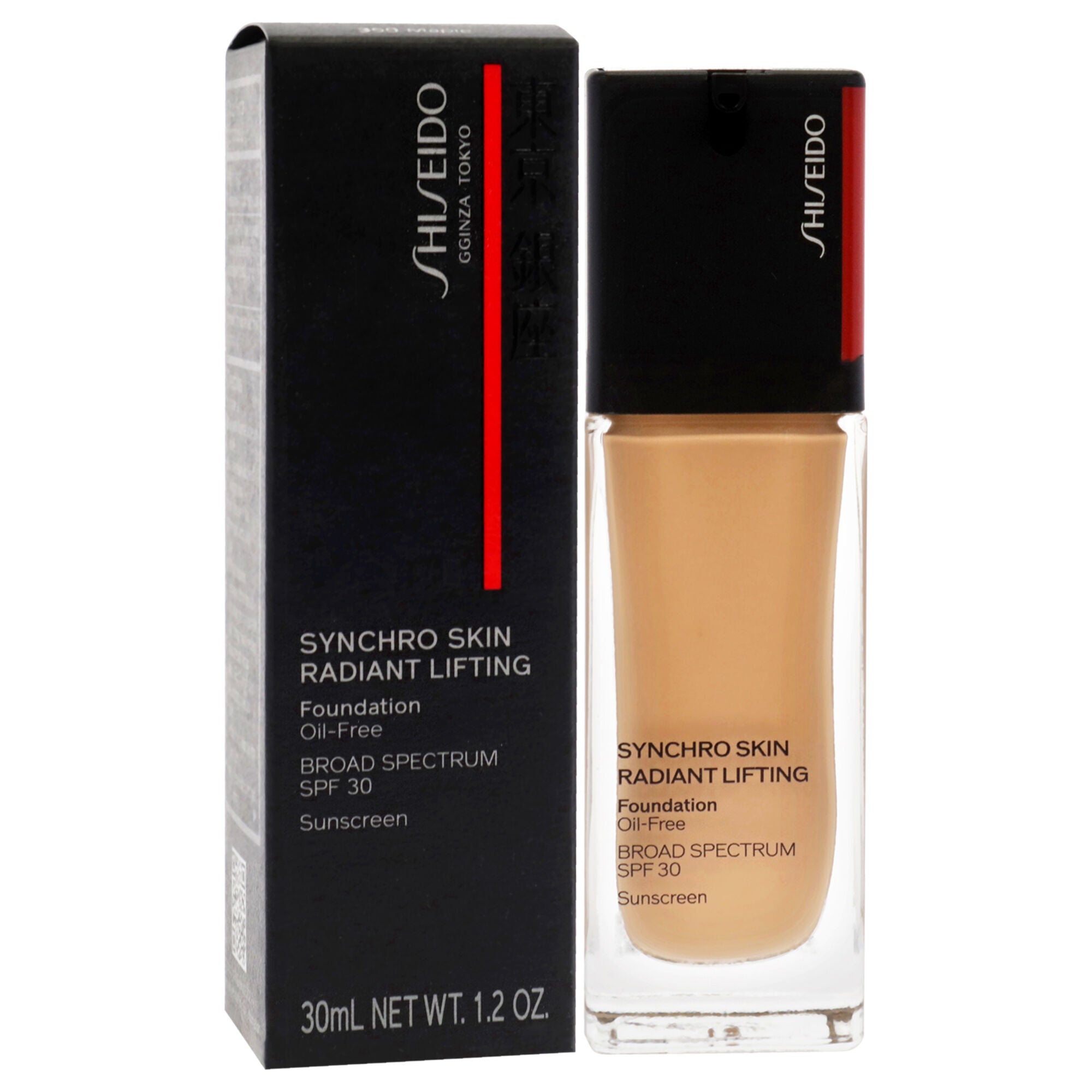 Synchro Skin Radiant Lifting Foundation SPF 30 - 350 Maple by Shiseido for Women - 1.2 oz Foundation, See Description, alternate image number 2