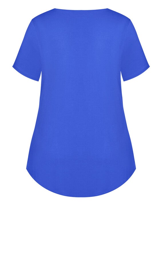 V Cut Out Top - blue, , alternate image number 5
