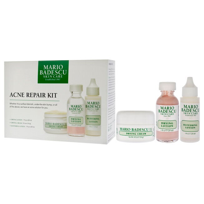 Acne Repair Kit by Mario Badescu for Unisex - 3 Pc 1oz Drying Lotion, 1oz Buffering Lotion, 0.5oz Drying Cream, See Description, alternate image number 3