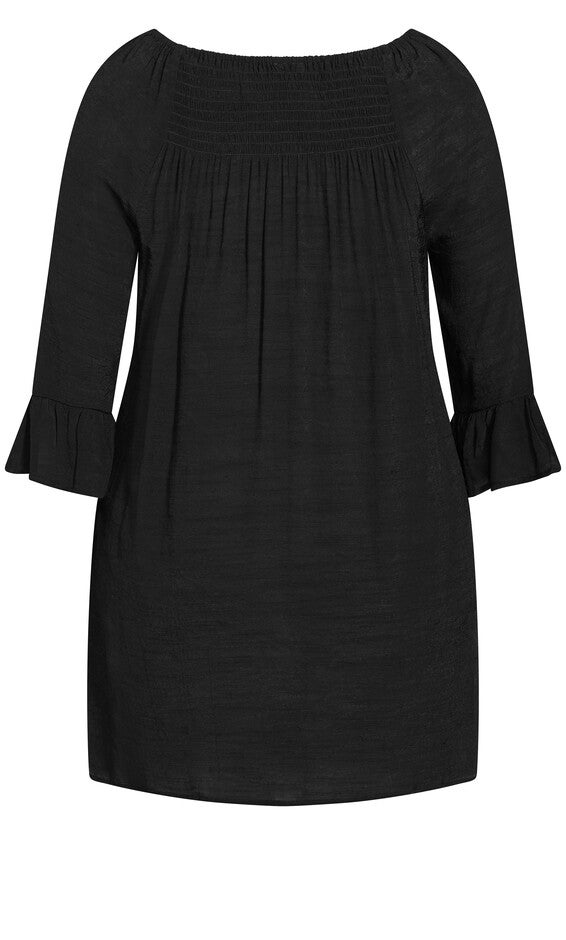 Flutter 3/4 Sleeve Top - black, , alternate image number 6