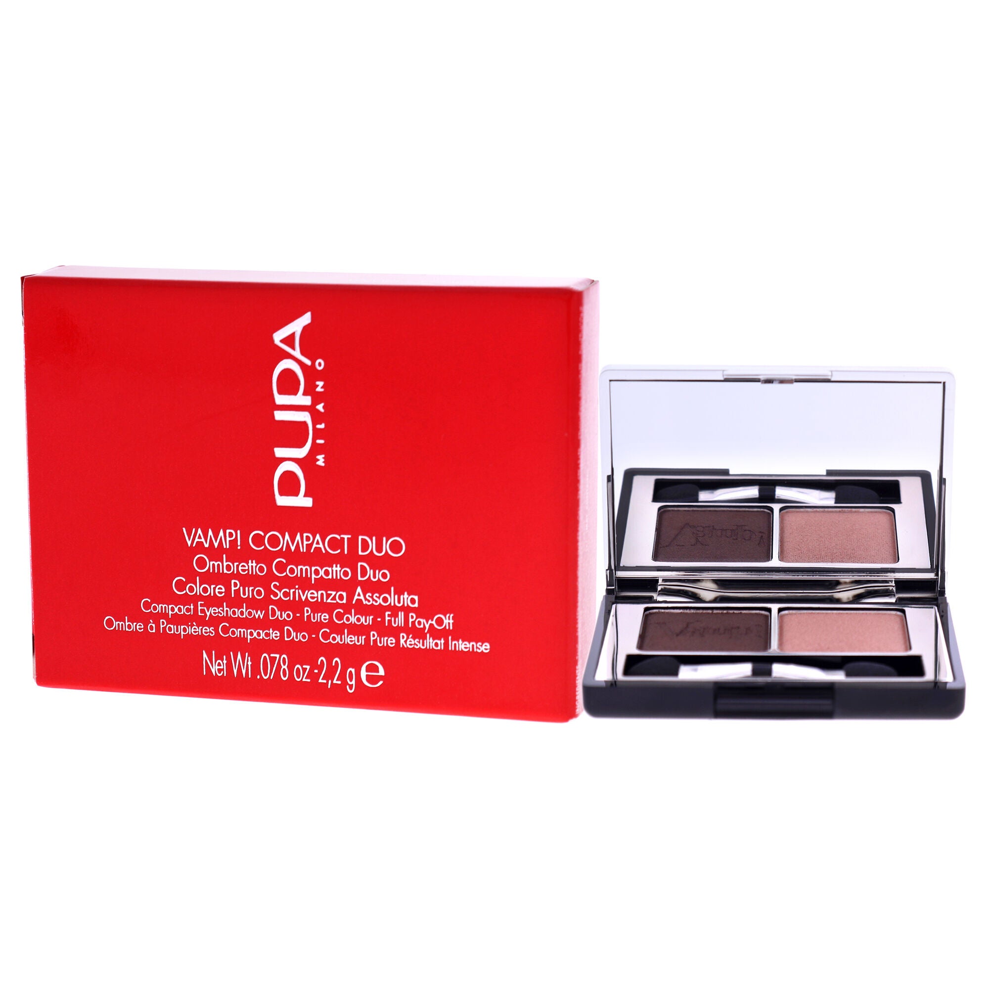 Vamp! Compact Duo Eyeshadow - 004 Bronze Amber by Pupa Milano for Women - 0.078 oz Eye Shadow, See Description, alternate image number 3
