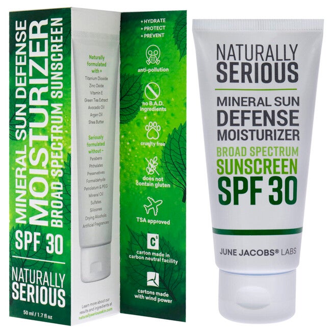 Mineral Sun Defense Moisturize Sunscreen SPF 30 by Naturally Serious for Unisex - 1.7 oz Sunscreen, See Description, alternate image number 3
