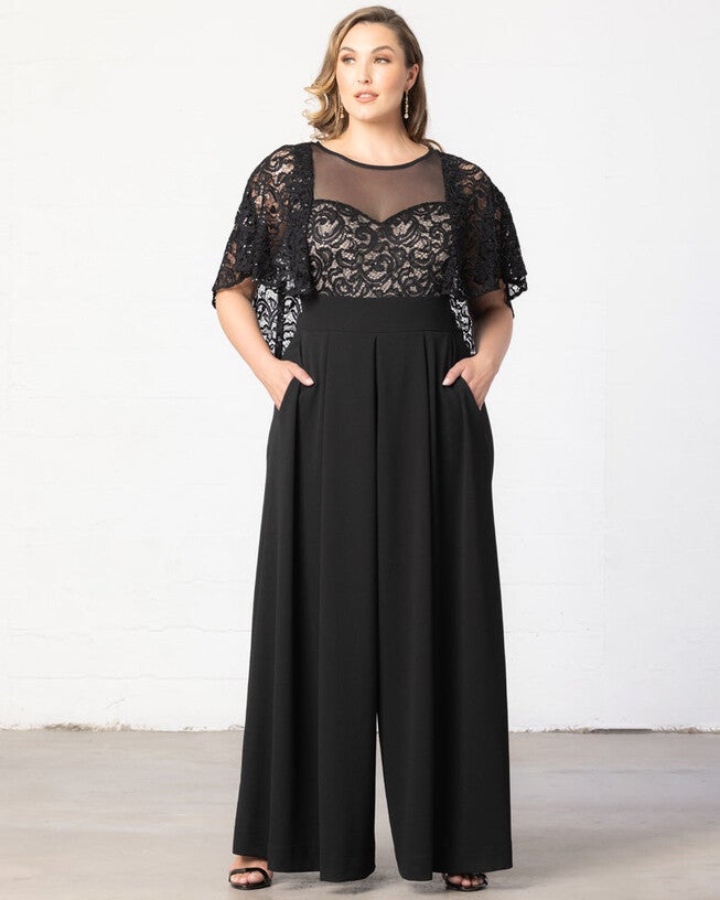 Alluring Sequins Formal Jumpsuit, BlackNude, alternate image number null