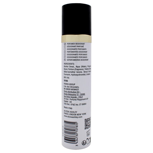 Musk Parfumed Deodorant by Alyssa Ashley for Unisex - 3.4 oz Deodorant Spray, See Description, alternate image number 2
