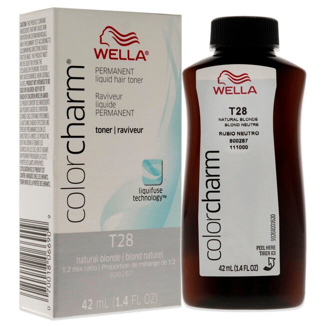 Color Charm Permanent Liquid Toner - T28 Natural Blonde by Wella for Unisex - 1.4 oz Toner, NA, alternate image number null