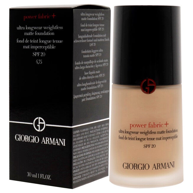 Power Fabric Plus Longwear Weightless Matte Foundation SPF 20 - 4.75 by Giorgio Armani for Women - 1 oz Foundation, See Description, alternate image number 3