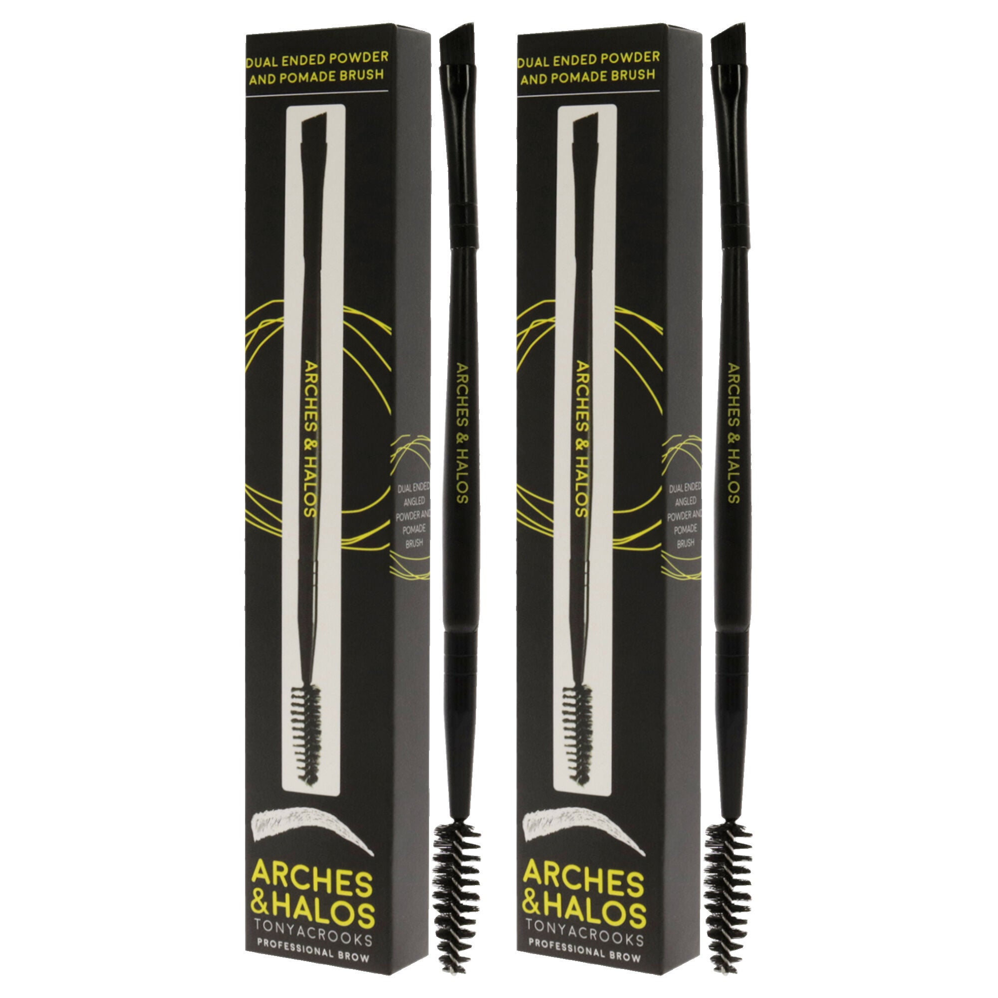 Dual Ended Powder and Pomade Brush by Arches and Halos for Unisex - 1 Pc Brush - Pack of 2, See Description, alternate image number 3