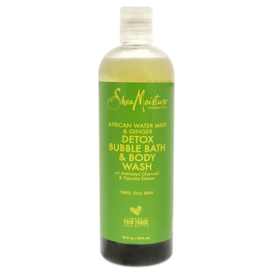African Water Mint & Ginger Detox Bubble Bath & Body Wash by Shea Moisture for Unisex - 16 oz Body Wash, , alternate image number null