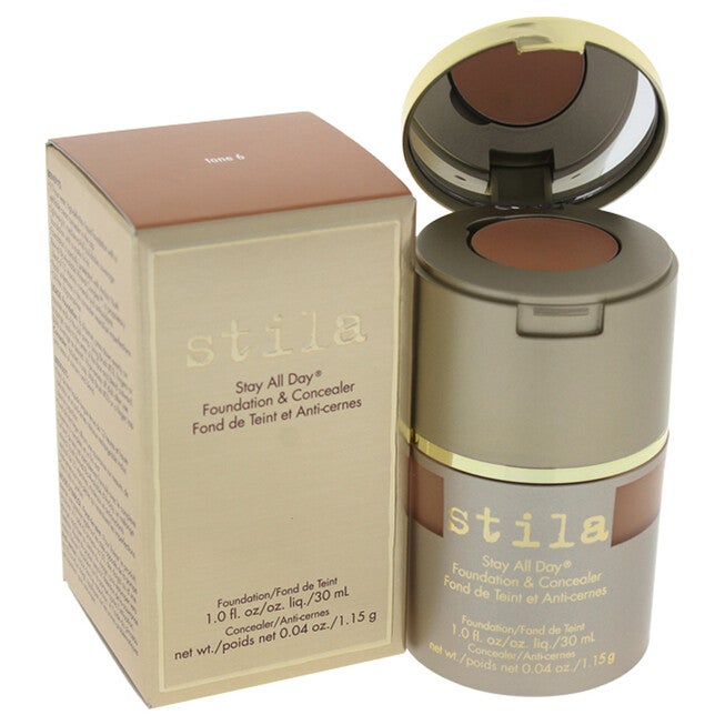 Stay All Day Foundation and Concealer - 6 Tone by Stila for Women - 2 Pc 1.0oz Foundation, 0.04oz Concealer, See Description, hi-res image number 0