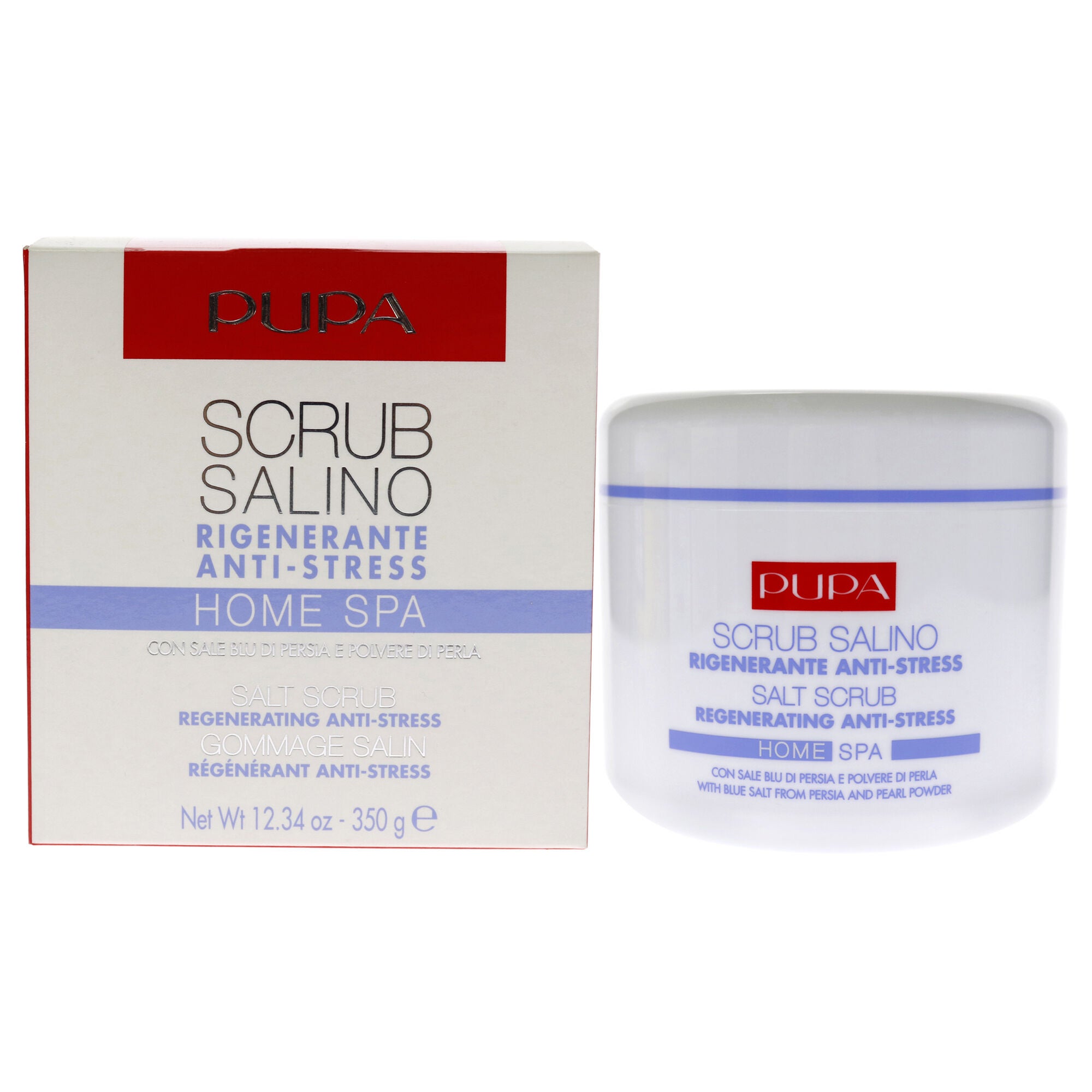Home Spa Regenerating Anti Stress Salt Scrub - Pearl Extract by Pupa Milano for Unisex - 12.34 oz Scrub, See Description, hi-res image number 0