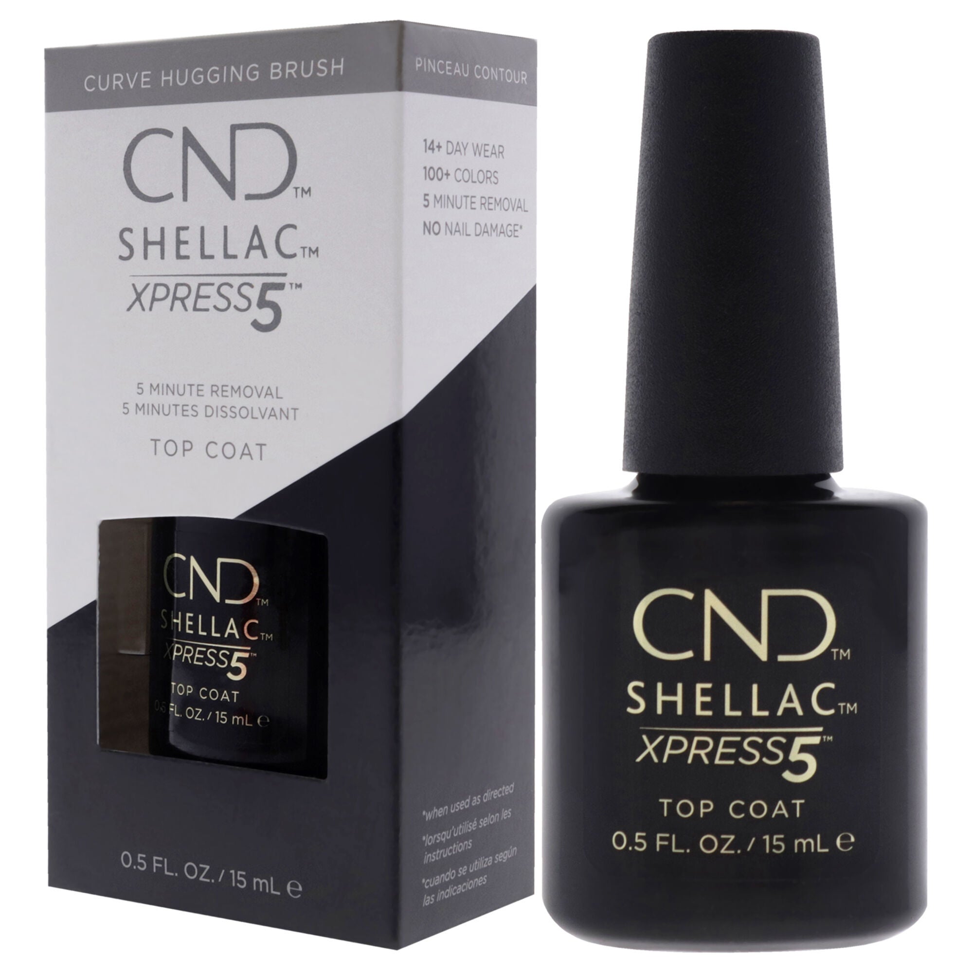 Shellac Nail Color - Xpress5 Top Coat by CND for Women - 0.5 oz Nail Polish, , alternate image number 8