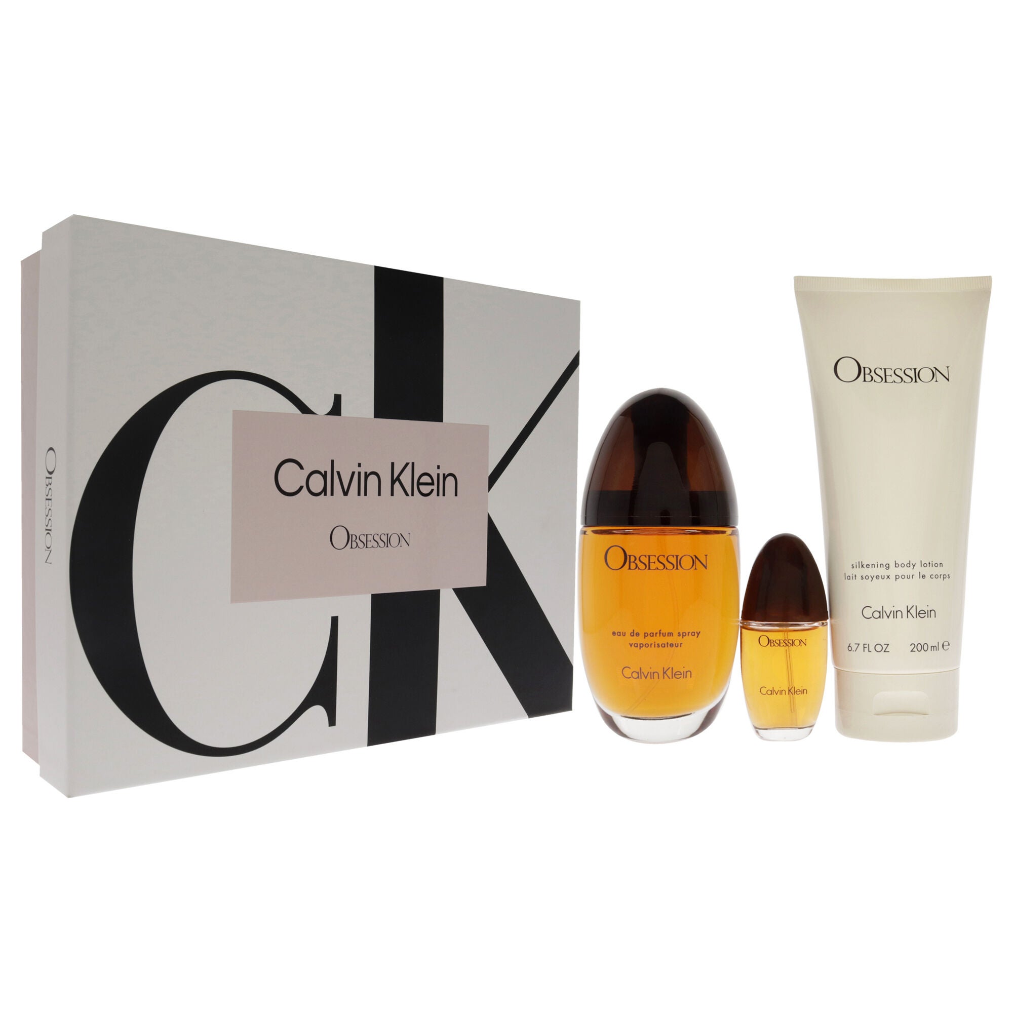 Obsession by Calvin Klein for Women - 3 Pc Gift Set 3.3oz EDP Spray, 0.5oz EDP Spray, 6.7oz Silkening Body Lotion, See Description, alternate image number 2