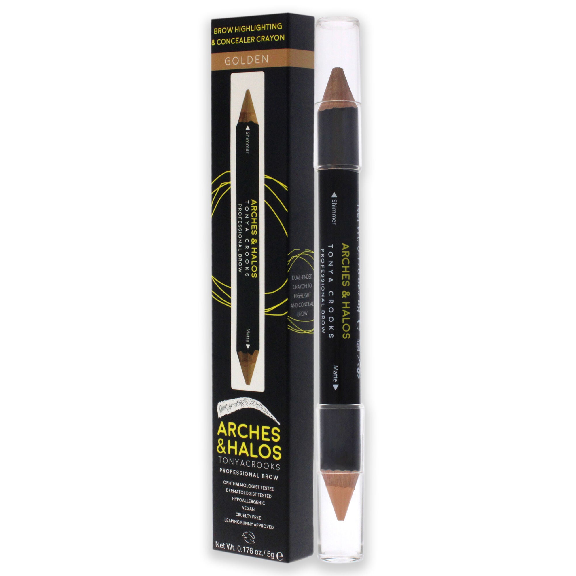 Brow Highlighting and Concealer Crayon - Golden by Arches and Halos for Women - 0.176 oz Highlighter, See Description, alternate image number 3