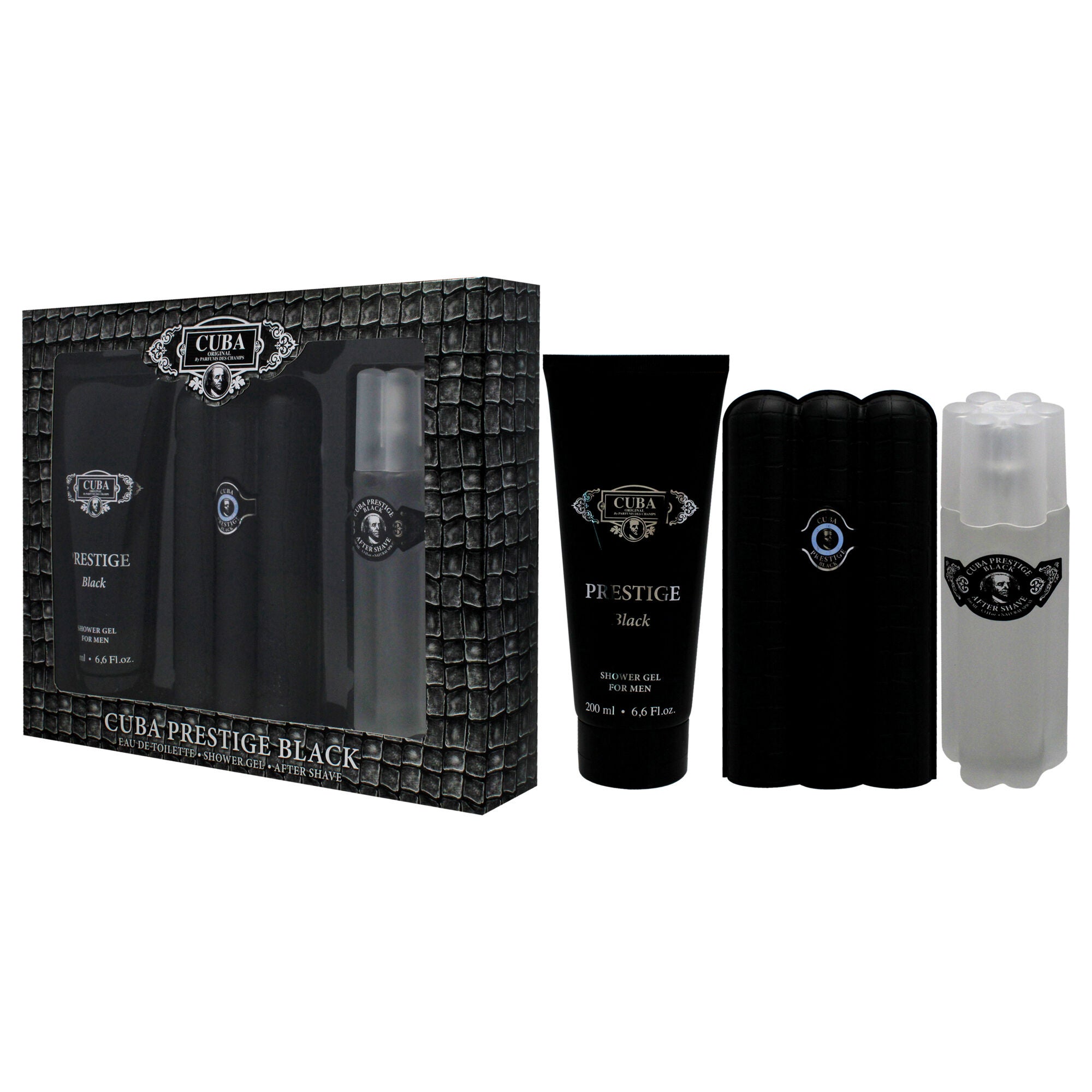Cuba Prestige Black by Cuba for Men - 3 Pc Gift Set 3oz EDT Spray, 6.6oz Shower Gel, 3.3oz After Shave, , alternate image number 7