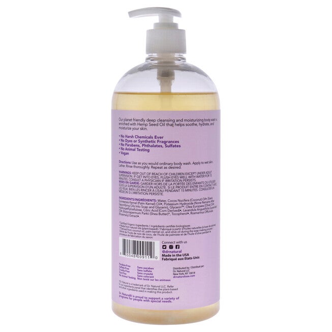Calming Oil Body Wash - Lavender by Dr. Natural for Unisex - 32 oz Body Wash, See Description, alternate image number 2