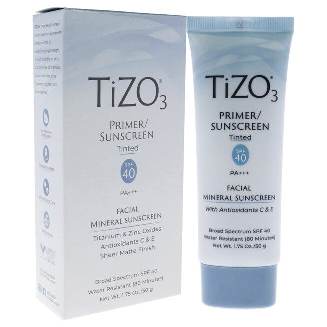 Tizo3 Facial Primer Tinted SPF 40 by Tizo for Unisex - 1.75 oz Sunscreen, See Description, alternate image number 1