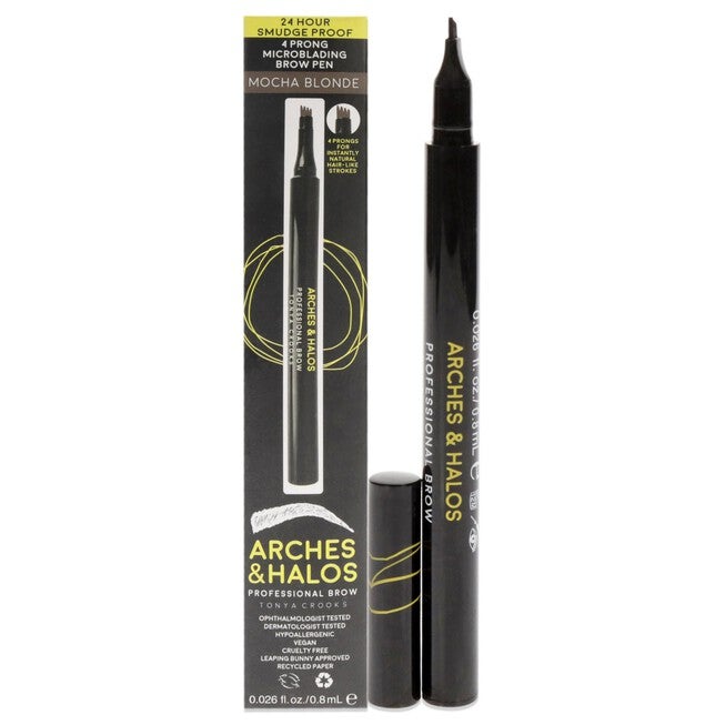 Microblading Brow Shaping Pen - Mocha Blonde by Arches and Halos for Women - 0.026 oz Eyebrow Pen, See Description, hi-res image number 0