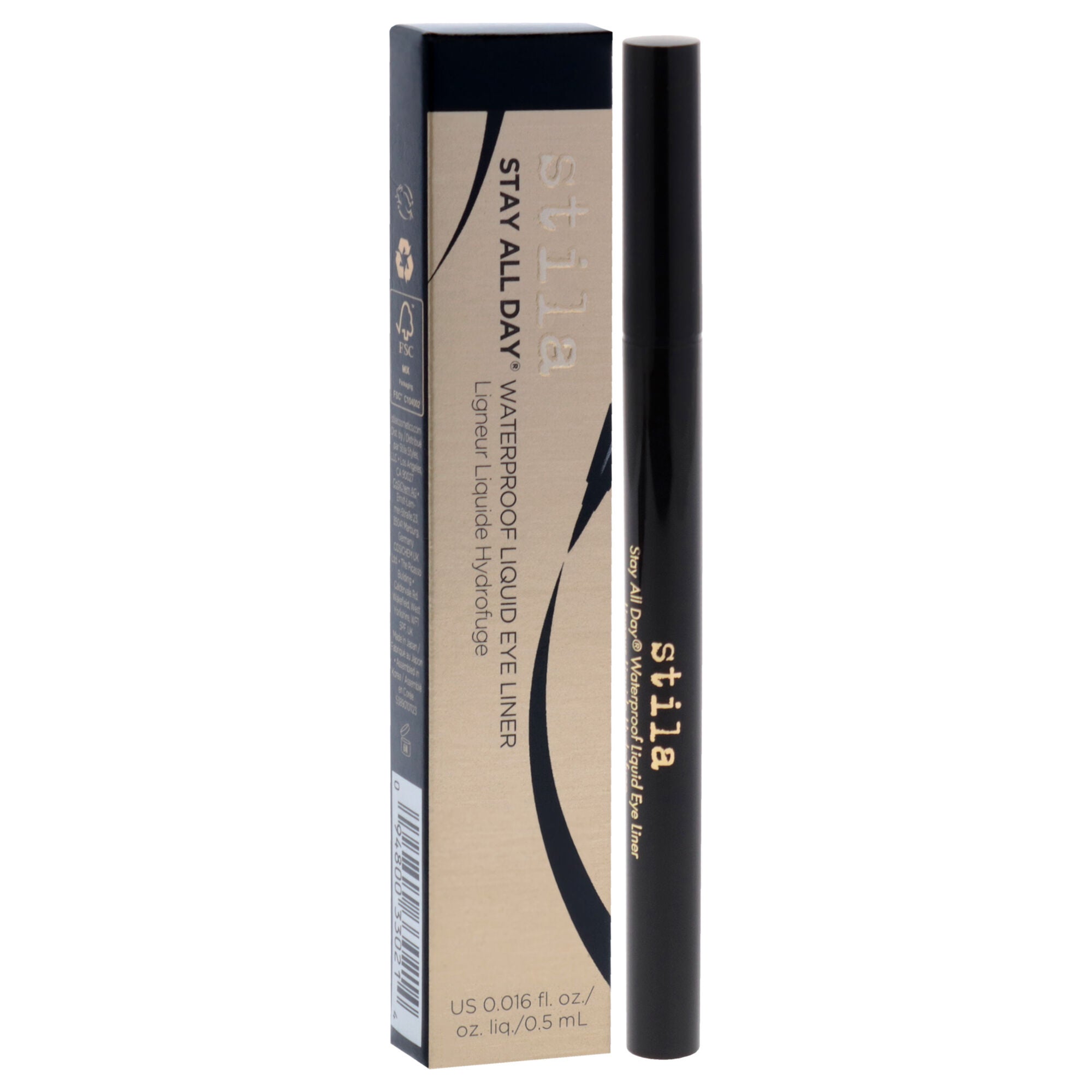 Stay All Day Waterproof Liquid Eye Liner - Intense Black by Stila for Women - 0.016 oz Eyeliner, See Description, alternate image number 1