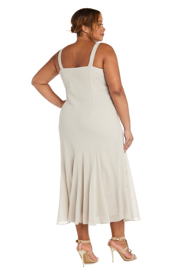 Beaded V-Neck Two-Piece Dress, , alternate image number null
