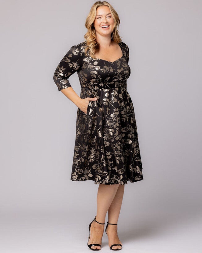 Royal Sweetheart Cocktail Dress, Gilded Noir, alternate image number null