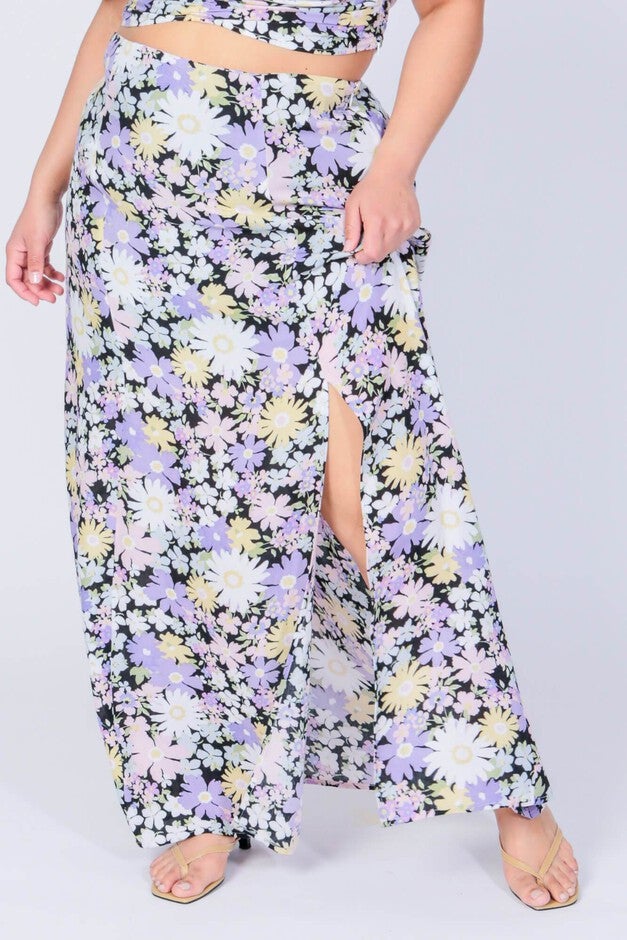 Cher Maxi Skirt, Daisy Print, hi-res image number null