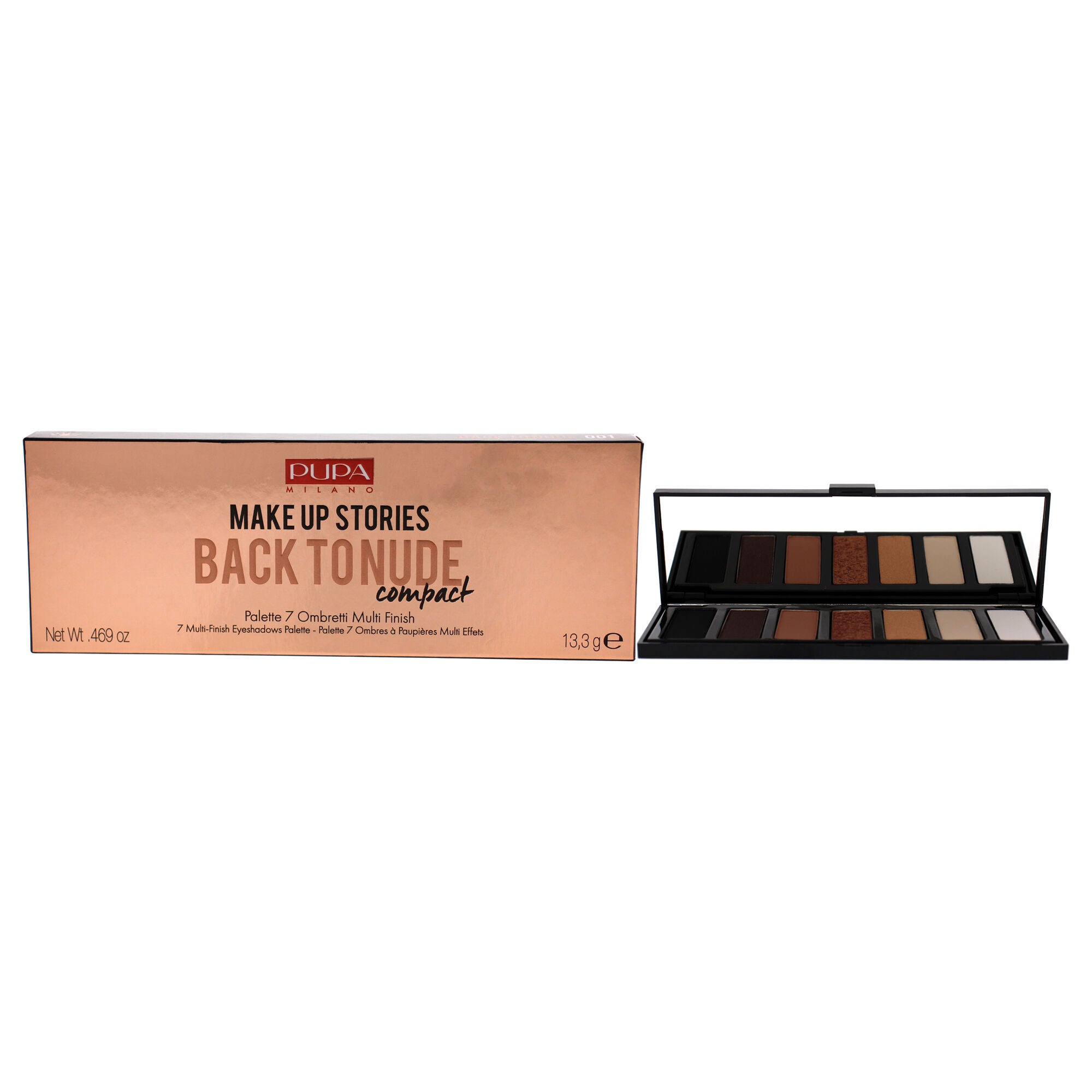 Make Up Stories Compact Palette - 001 Back To Nude by Pupa Milano for Women - 0.469 oz Eye Shadow, See Description, hi-res image number 0
