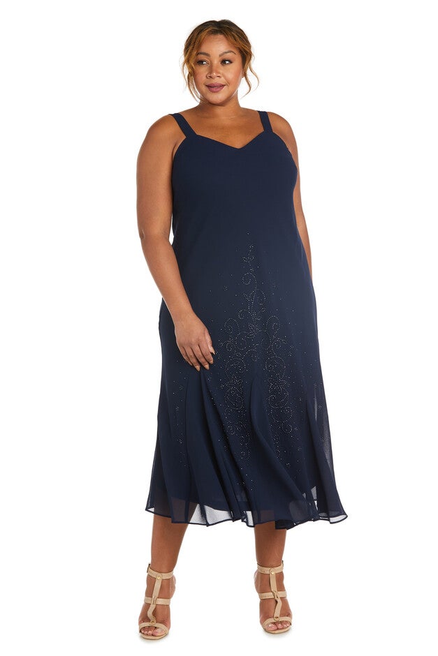 Beaded V-Neck Two-Piece Dress, , alternate image number null
