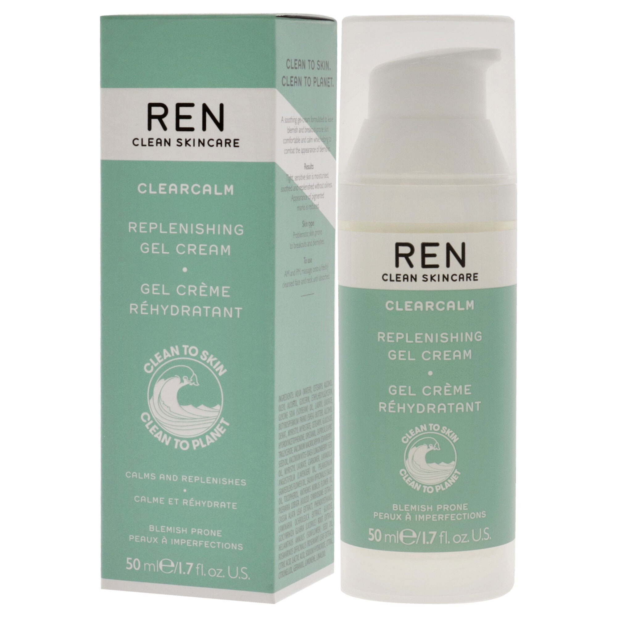 Clearcalm Replenishing Gel Cream by Ren for Women - 1.7 oz Gel, See Description, alternate image number 3