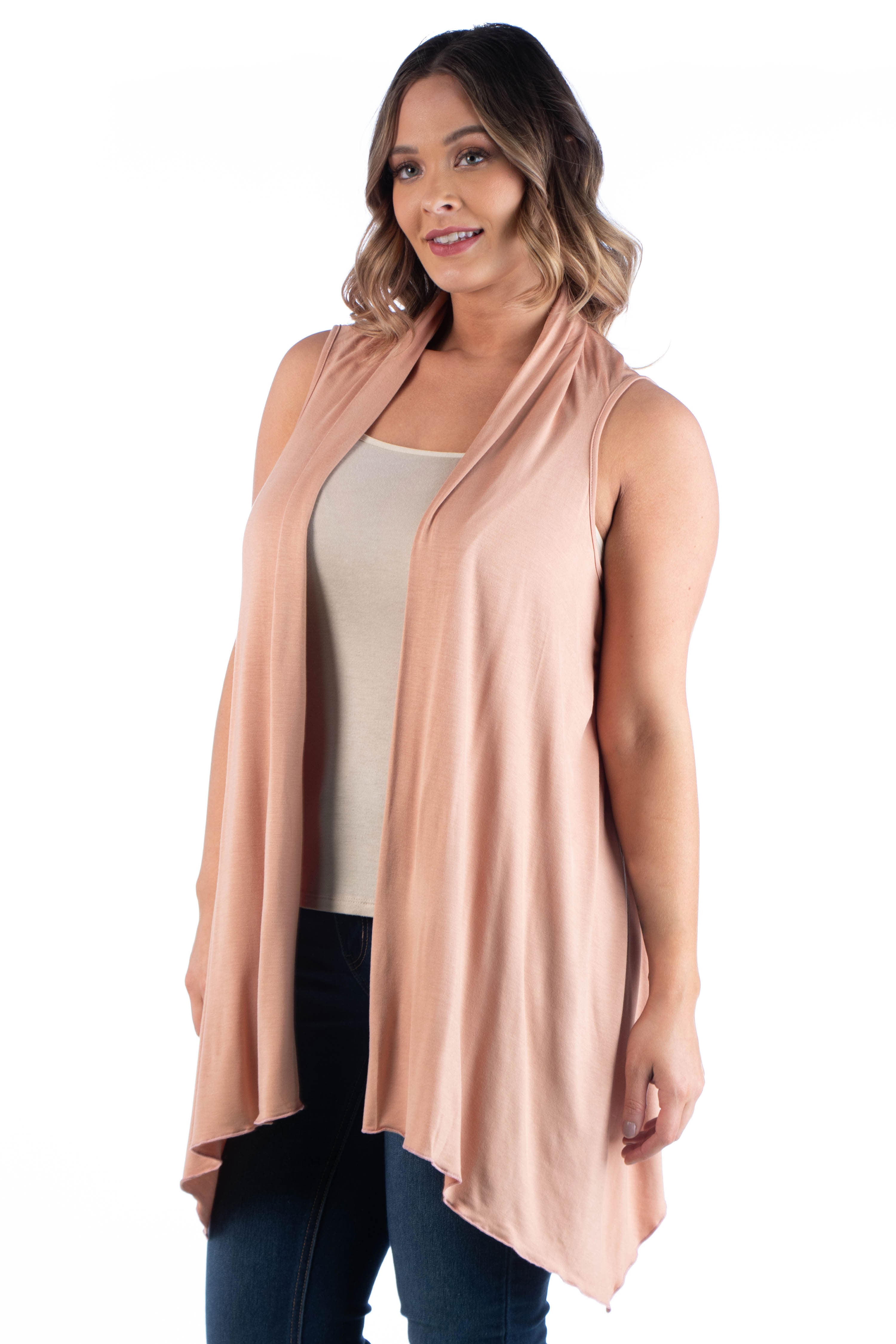 Plus Size Asymmetric Open Front Cardigan, , alternate image number 2