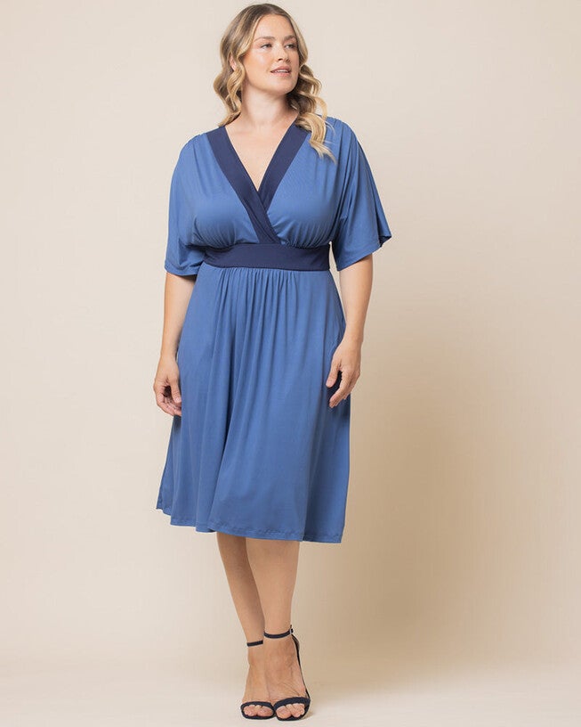 Paige Color Block Midi Dress, Blue Moon, alternate image number 2