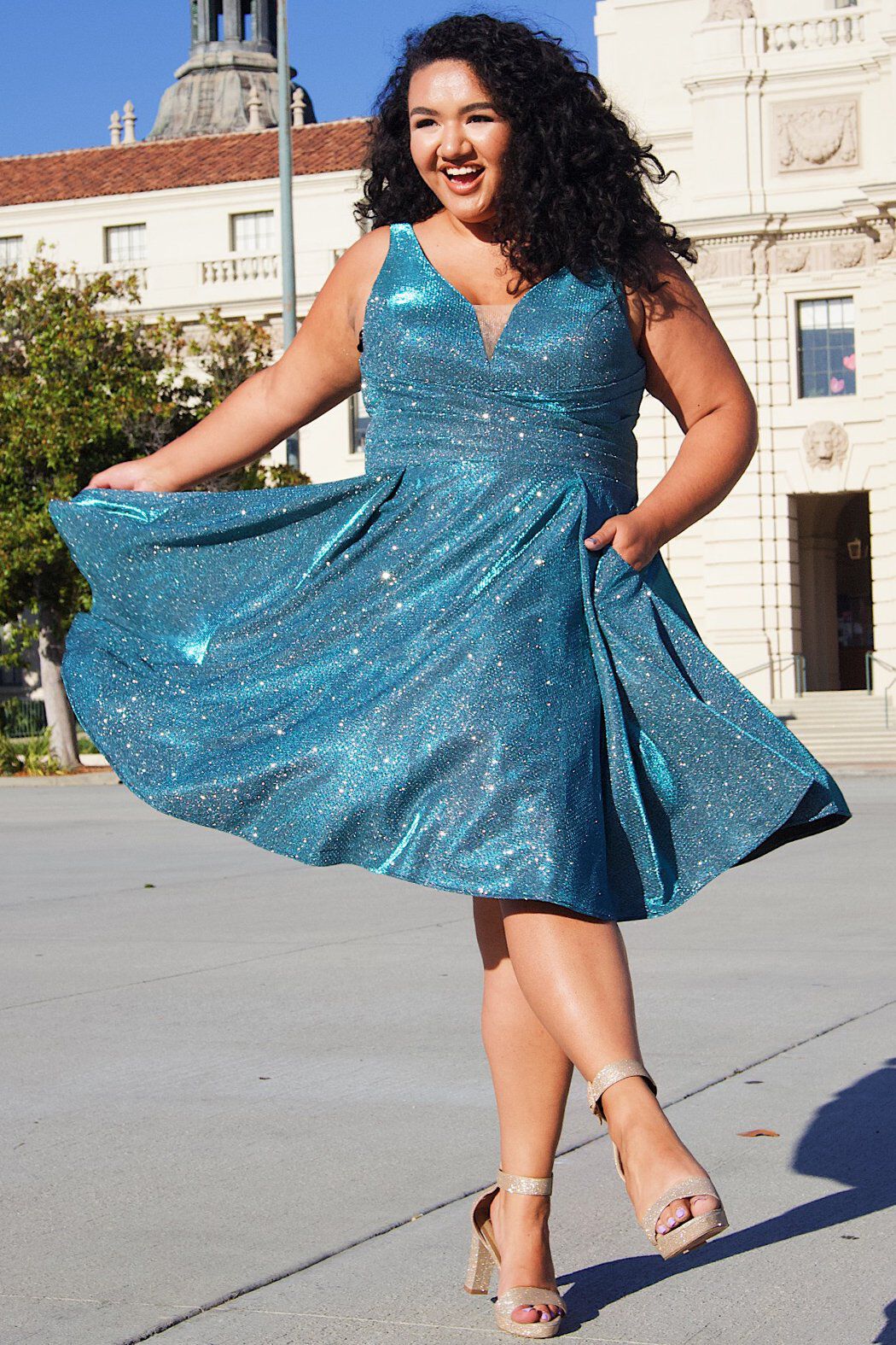 Plus size knit dresses with pockets cheap