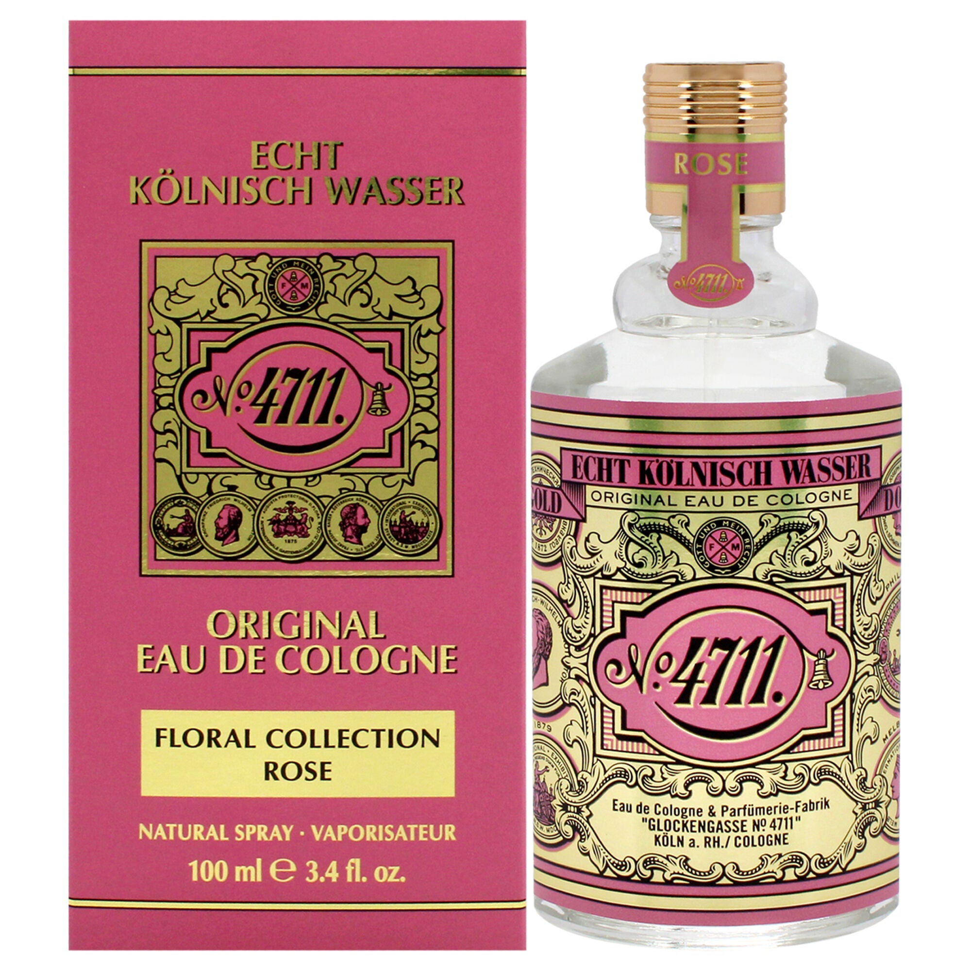 4711 Floral Collection Rose by Muelhens for Women - 3.4 oz EDC Spray, See Description, hi-res image number 0