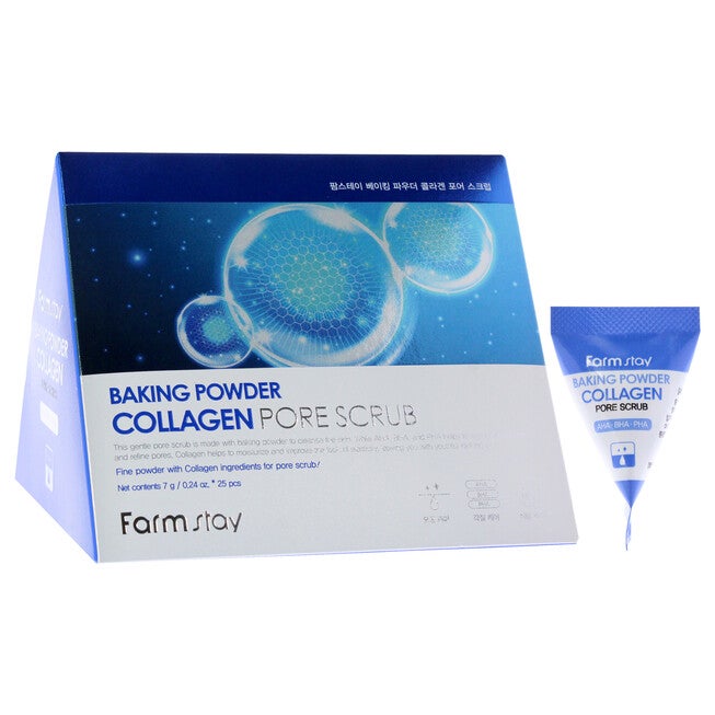 Baking Powder Collagen Pore Scrub by FarmStay for Women - 25 x 0.24 oz Scrub, See Description, alternate image number 1