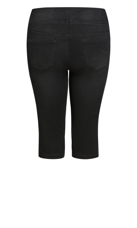 Butter Denim Pull On Jean Black - crop, , alternate image number 6