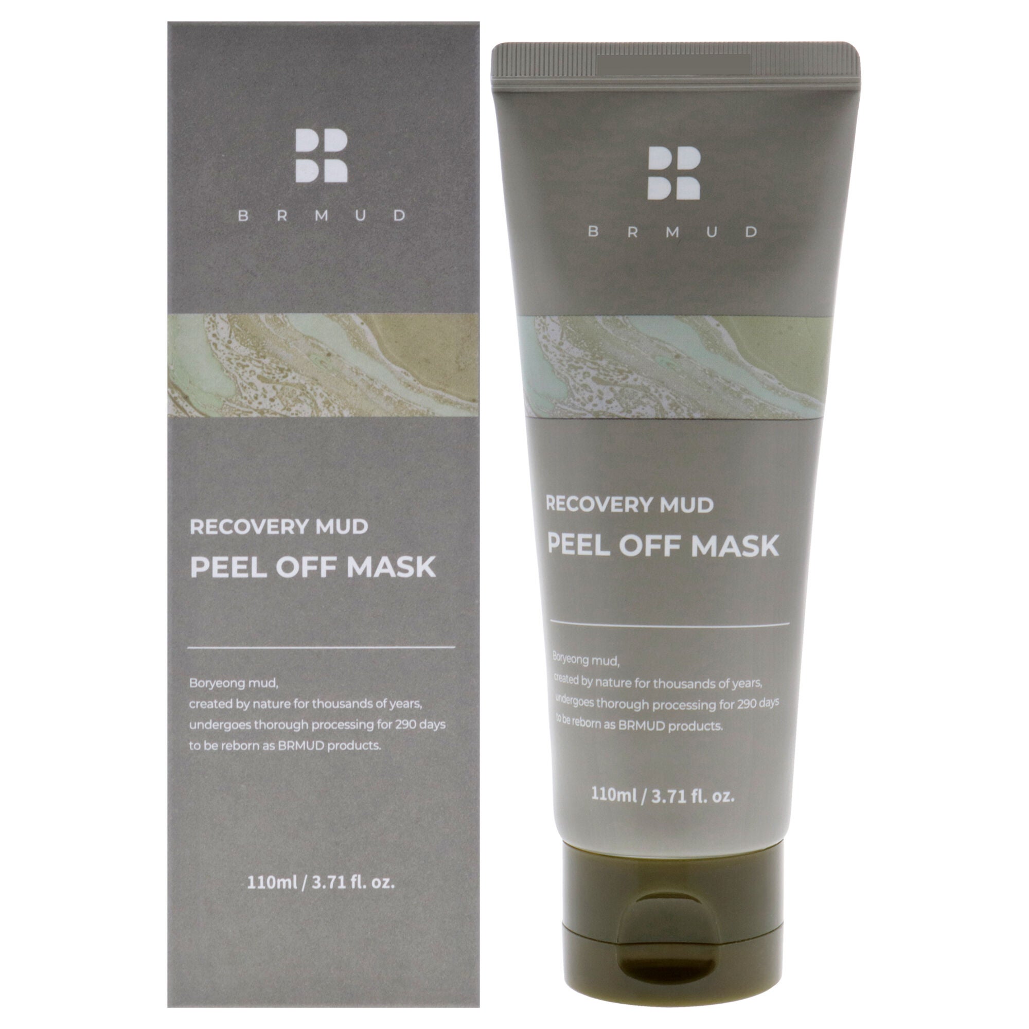 Recovery Mud Peel Off Mask by Brmud for Unisex - 3.71 oz Mask, Black, hi-res image number 0