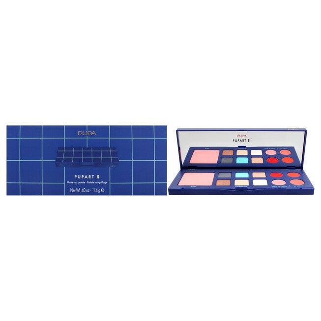Pupart S Make-Up Palette - 004 Blue by Pupa Milano for Women - 0.4 oz Makeup, See Description, hi-res image number 0